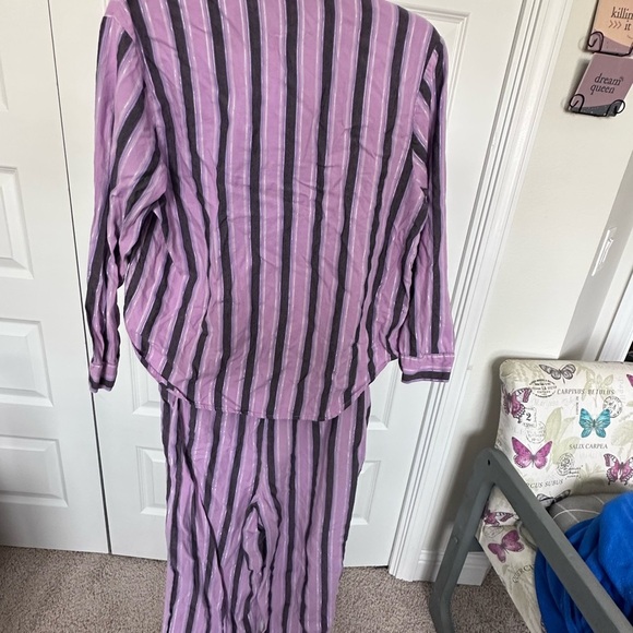 Victoria's Secret Lavender and Black Striped Pajama Set - Picture 3 of 8
